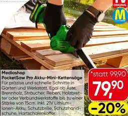 Eurospar Mediashop PocketSaw Pro Akku-Mini-Kettensäge Angebot