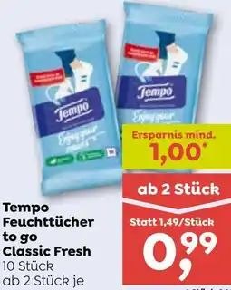 ADEG Tempo Feuchttücher to go Classic Fresh Angebot