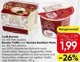 Spar Cioffi Burrata Trüffel oder Burrata Basilikum Pesto Angebot