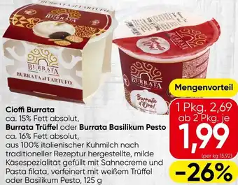 Spar Cioffi Burrata Trüffel oder Burrata Basilikum Pesto Angebot