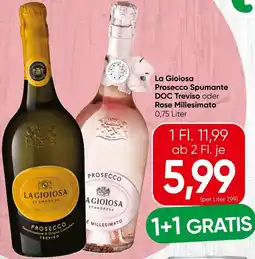 Spar La Gioiosa Prosecco Spumante DOC Treviso oder Rose Millesimato Angebot
