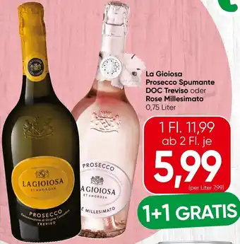 Spar La Gioiosa Prosecco Spumante DOC Treviso oder Rose Millesimato Angebot