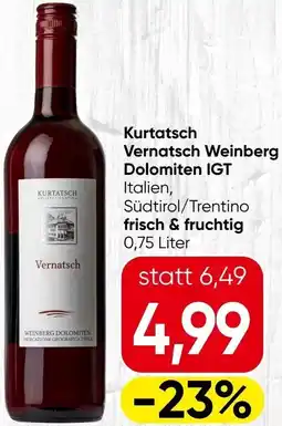 Spar Kurtatsch Vernatsch Weinberg Dolomiten IGT Angebot