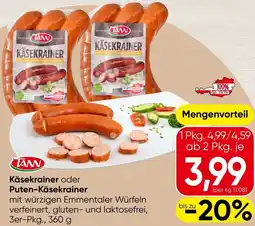 Spar Käsekrainer oder Puten-Käsekrainer Angebot