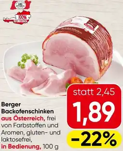 Spar Berger Backofenschinken Angebot