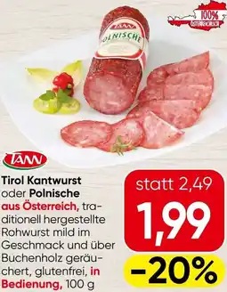 Spar Tirol Kantwurst oder Polnische Angebot