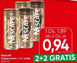 Spar Nescafé Cappuccino oder Latte Angebot