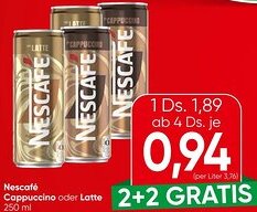 Spar Nescafé Cappuccino oder Latte Angebot