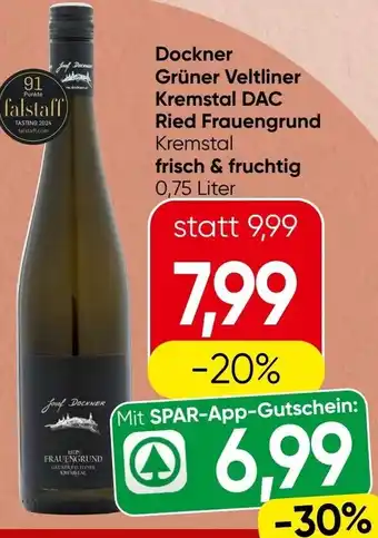 Spar Dockner Grüner Veltliner Kremstal DAC Ried Frauengrund Angebot