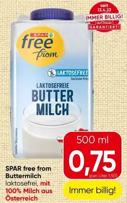 Spar SPAR free from Buttermilch Angebot