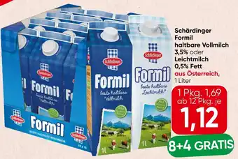 Spar Schärdinger Formil haltbare Vollmilch Angebot