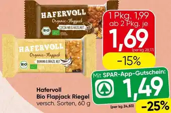 Spar Hafervoll Bio Flapjack Riegel Angebot