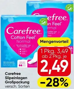 Spar Carefree Slipeinlagen Großpackung Angebot
