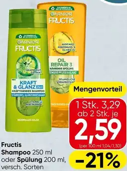 Spar Fructis Shampoo oder Spülung Angebot