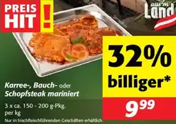Nah&Frisch Karree-, Bauch- oder Schopfsteak mariniert Angebot