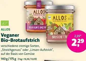 Denn's Biomarkt ALLOS Veganer Bio-Brotaufstrich Angebot