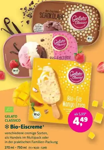 Denn's Biomarkt Gelato classico bio-eiscreme Angebot