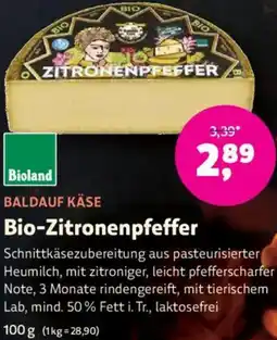 Denn's Biomarkt BALDAUF KÄSE Bio-Zitronenpfeffer Angebot