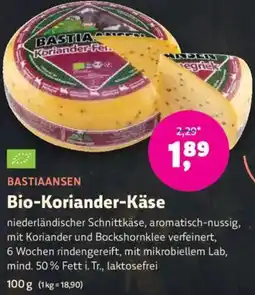 Denn's Biomarkt Bastiaansen bio-koriander-käse Angebot