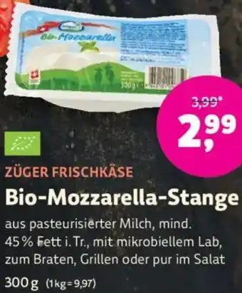 Denn's Biomarkt Züger frischkäse bio-mozzarella-stange Angebot