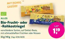 Denn's Biomarkt ALLOS Bio-Frucht- oder -Rohkostriegel Angebot