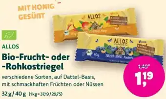 Denn's Biomarkt ALLOS Bio-Frucht- oder -Rohkostriegel Angebot
