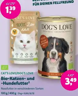 Denn's Biomarkt Cat's love dog's love bio-katzen- und -hundefutter Angebot