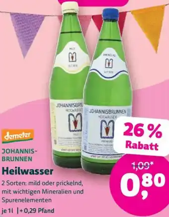 Denn's Biomarkt Johannis- brunnen heilwasser Angebot
