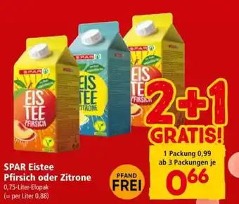 Interspar SPAR Eistee Pfirsich oder Zitrone Angebot