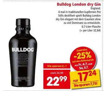 Interspar Bulldog London Dry Gin Angebot