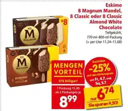 Interspar Eskimo 8 Magnum Mandel, 8 Classic oder 8 Classic Almond White Chocolate Angebot
