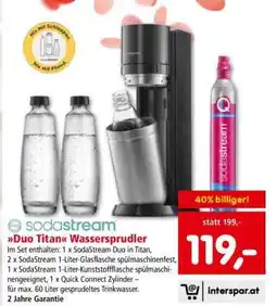 Interspar Duo Titan Wassersprudler Angebot