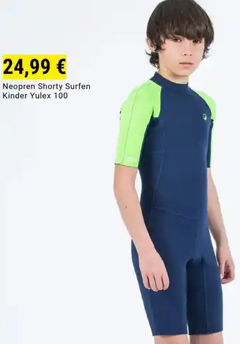 Decathlon Neopren Shorty Surfen Kinder Yulex 100 Angebot