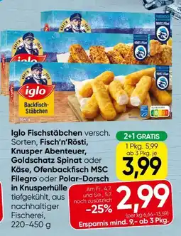 Spar Iglo Fischstäbchen Angebot