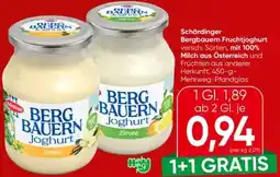 Spar Schärdinger Bergbauern Joghurt Angebot