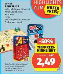Hofer SCHMIDT REISESPIELE Angebot