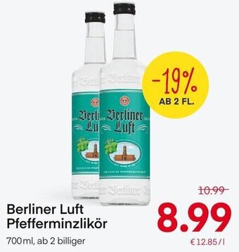 MPreis Berliner Luft Pfefferminzlikör 700 ml Angebot