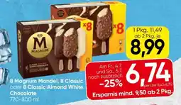 Spar 8 Magnum Mandel, 8 Classic oder 8 Classic Almond White Chocolate Angebot