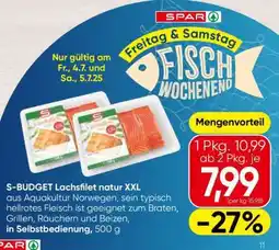 Spar S-BUDGET Lachsfilet natur XXL Angebot
