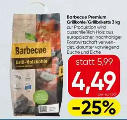 Spar Barbecue Premium Grillkohle/Grillbriketts 3 kg Angebot