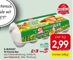 Spar S-BUDGET 10 frische Eier Angebot