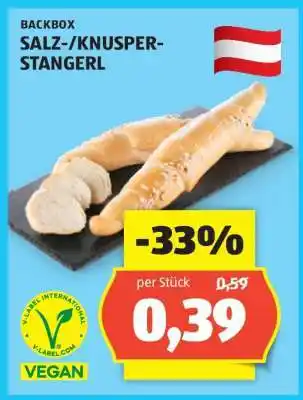 Hofer BACKBOX SALZ-/KNUSPER-STANGERL Angebot