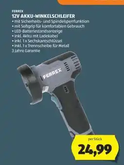 Hofer FERREX 12V AKKU-WINKELSCHLEIFER Angebot