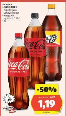Hofer Coca Cola Limonaden Angebot