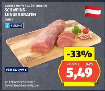 Hofer SCHWEINS-LUNGENBRATEN natur Angebot