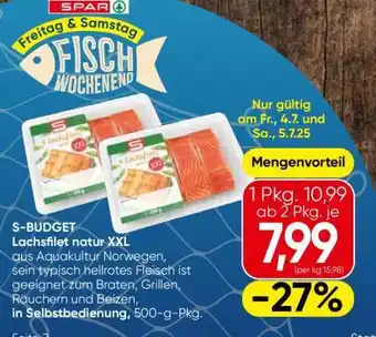 Eurospar S-BUDGET Lachsfilet natur XXL Angebot