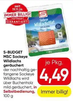 Eurospar S-BUDGET MSC Sockeye Wildlachs geräuchert Angebot