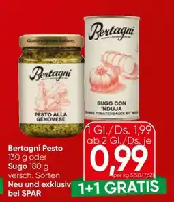 Eurospar Bertagni Pesto 130 g oder Sugo 180 g Angebot