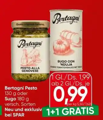 Eurospar Bertagni Pesto 130 g oder Sugo 180 g Angebot