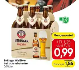 Eurospar Erdinger Weißbier Hell oder Alkoholfrei Angebot